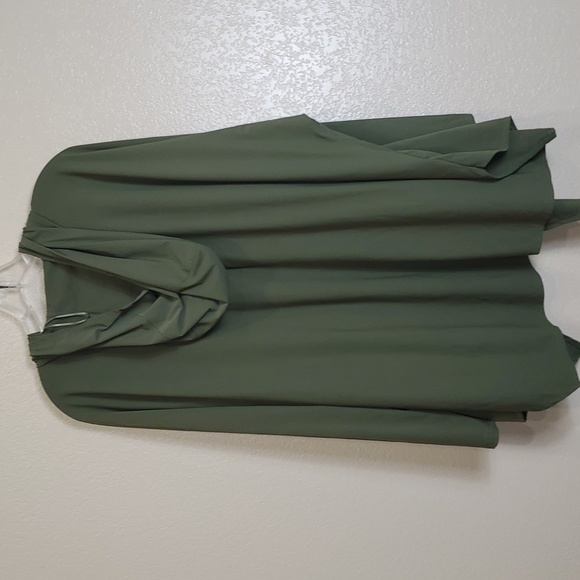 Q'NEEL Nordic Design Women's Open Front Cardigan Size 18 Olive Green - Picture 5 of 10